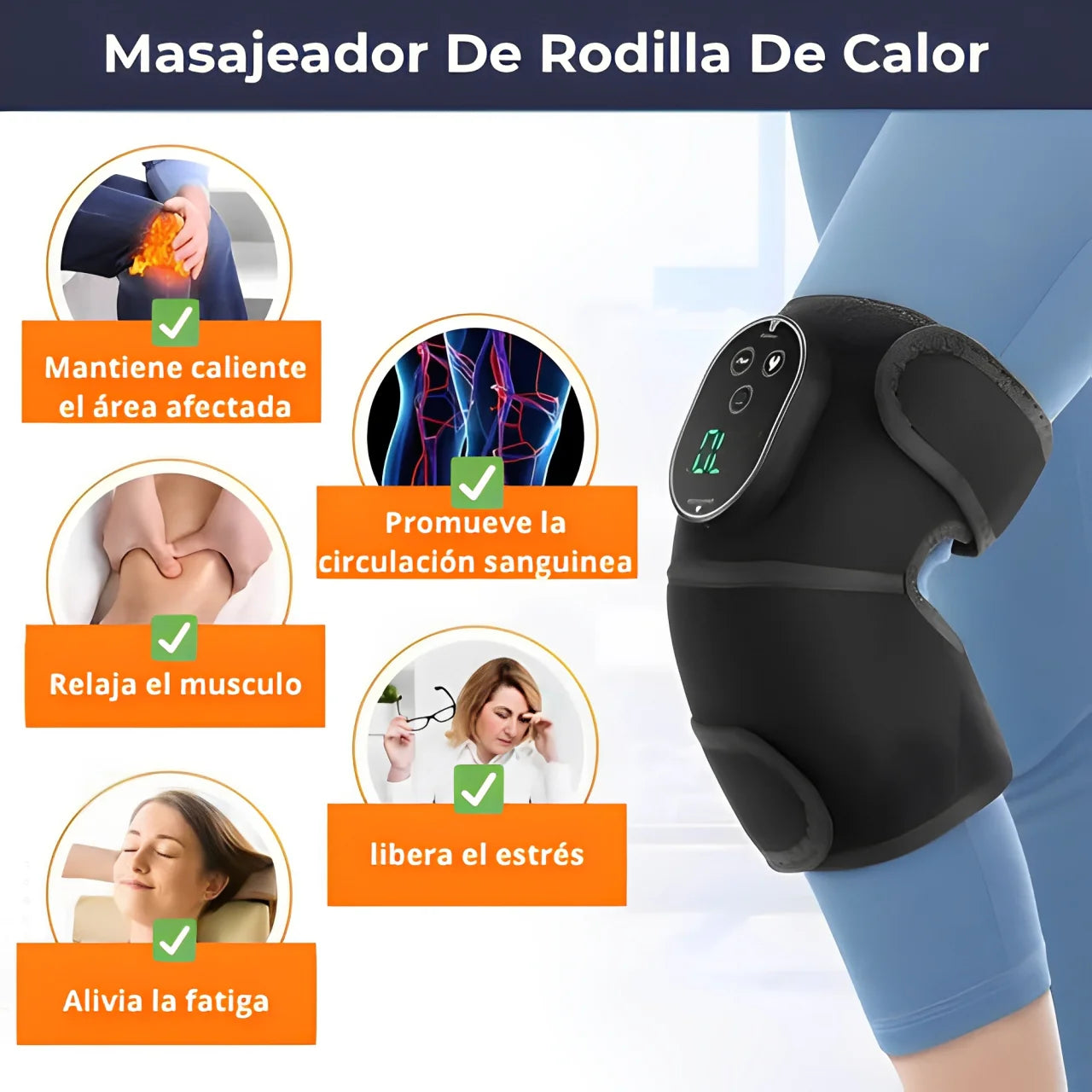 RODIFLEX®  Rodillera eléctrica de calefacción