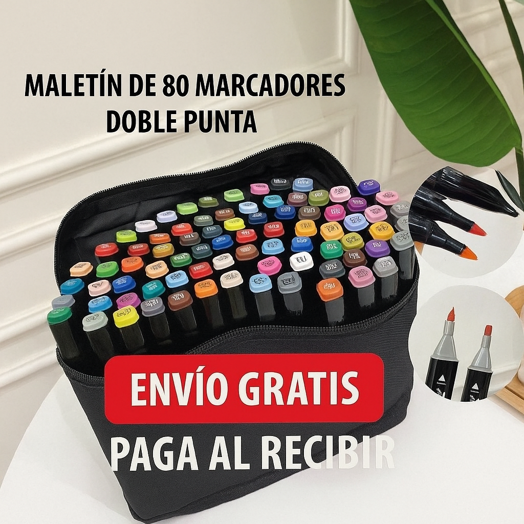 DuoMark®   Marcadores doble Punta kit 80 unidades