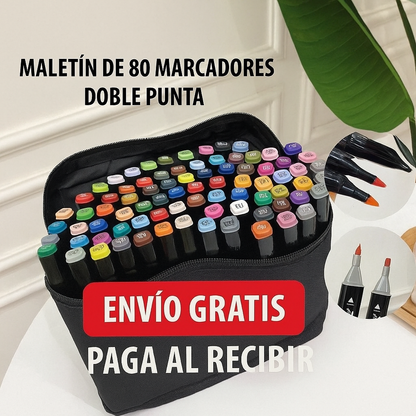 DuoMark®   Marcadores doble Punta kit 80 unidades
